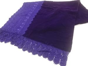 ビロードレース花模様ショール